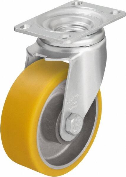 Swivel Top Plate Caster: Polyurethane-Elastomer Blickle Softhane, 5