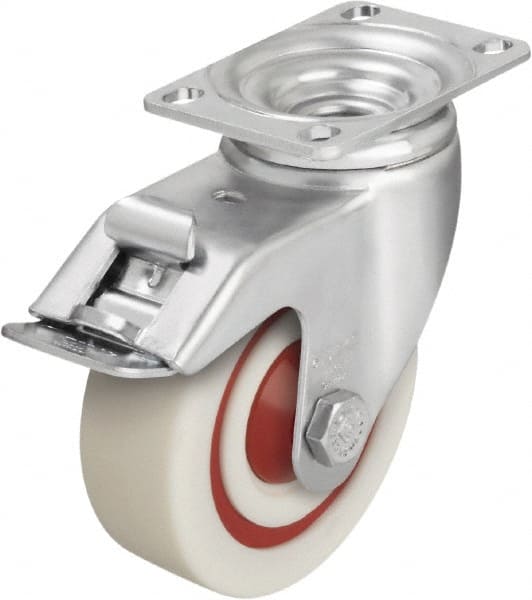 Rigid & Swivel Top Plate Caster: Nylon, 4