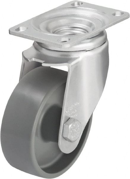 Swivel Top Plate Caster: Nylon, 3-1/2