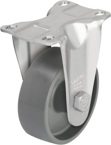 Rigid Top Plate Caster: Nylon, 3-1/2