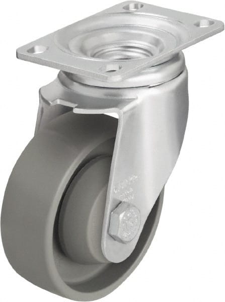 Rigid & Swivel Top Plate Caster: Nylon, 3-1/2