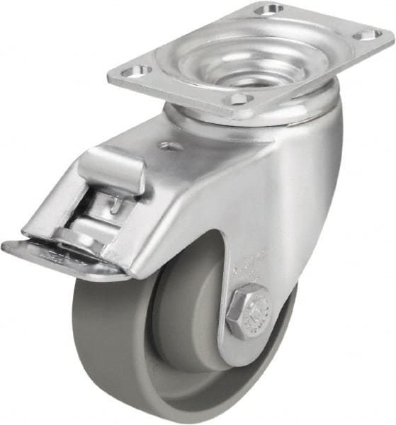 Swivel Top Plate Caster: Nylon, 3-1/2