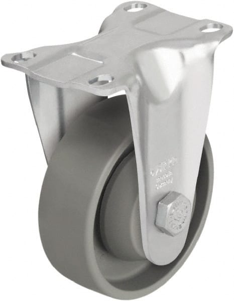 Rigid & Swivel Top Plate Caster: Nylon, 3-1/2