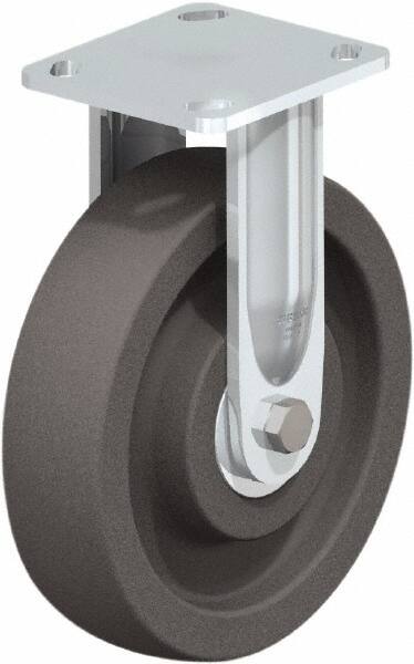 Rigid Top Plate Caster: Nylon, 8