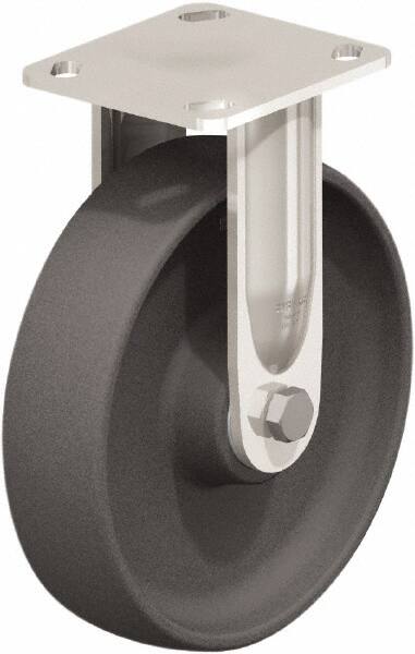 Rigid Top Plate Caster: Nylon, 8