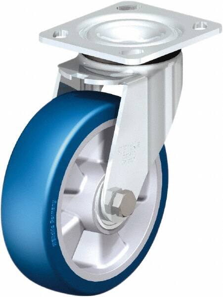 Swivel Top Plate Caster: Polyurethane, 6-5/16