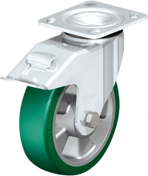 Swivel Top Plate Caster: Polyurethane, 6-5/16