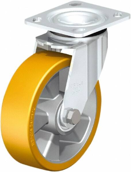 Swivel Top Plate Caster: Polyurethane, 6-5/16