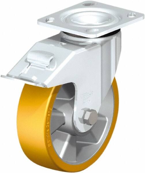 Swivel Top Plate Caster: Polyurethane, 6-5/16