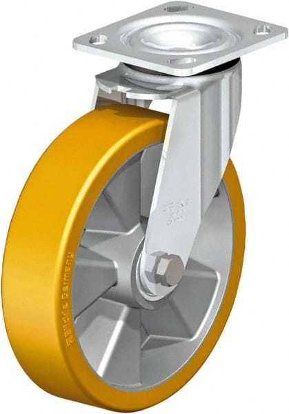 Swivel Top Plate Caster: Polyurethane, 8