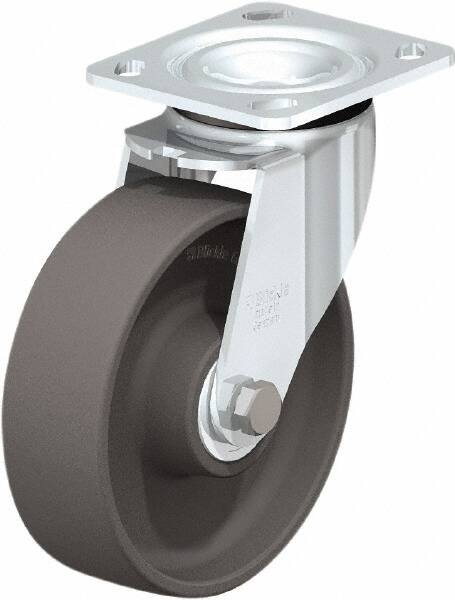 Swivel Top Plate Caster: Nylon, 6-5/16