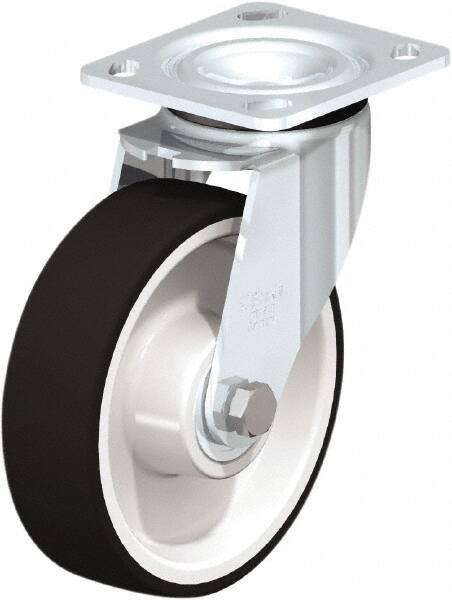 Swivel Top Plate Caster: Polyurethane, 6-5/16