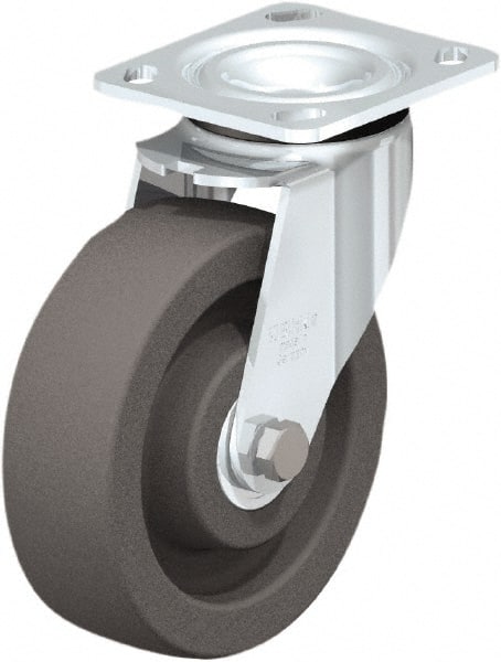 Swivel Top Plate Caster: Nylon, 6-5/16