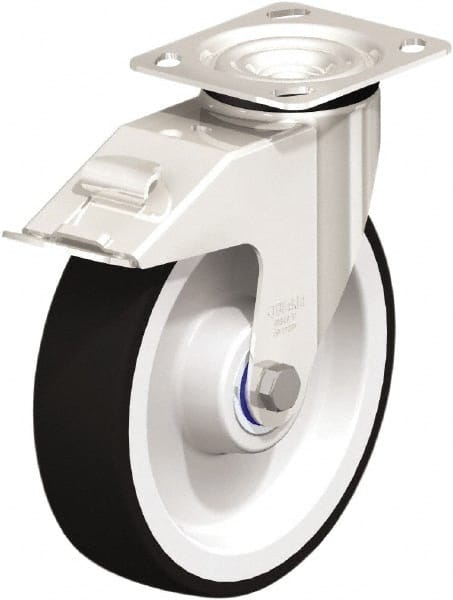 Swivel Top Plate Caster: Polyurethane, 8