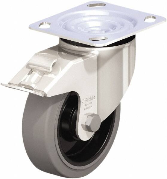 Swivel Top Plate Caster: Rubber, 5