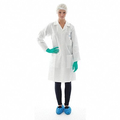 Lab Coat White Snaps S PK30 MPN:S-BDLC