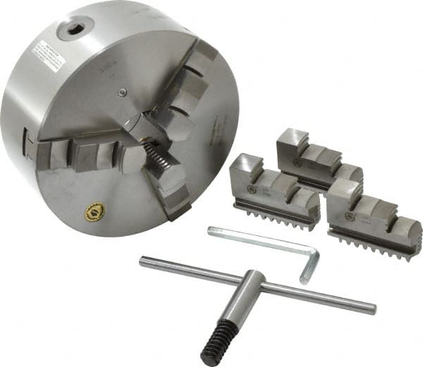 Self-Centering Manual Lathe Chuck: 3-Jaw,  8