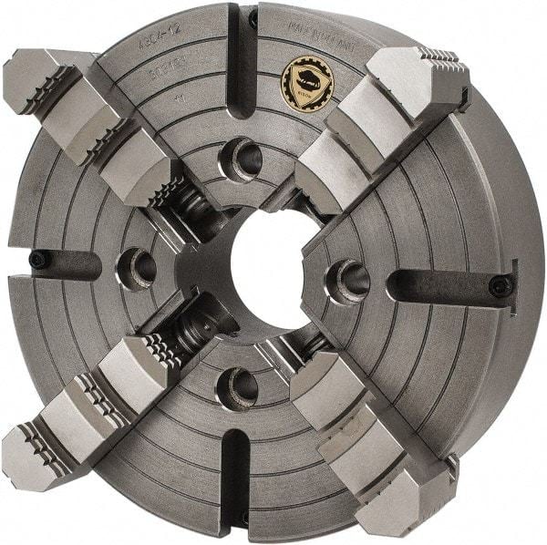 Independent Manual Lathe Chuck: 4-Jaw,  12-1/2