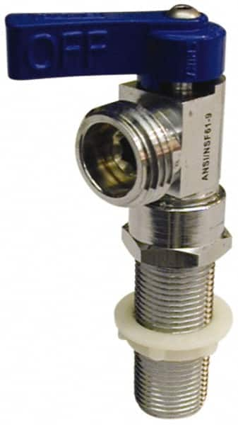 MIP and CxC 1/2 Inlet, 125 Max psi, Chrome Plated, Brass 1/4 Turn Ball Valve Design MPN:102-210