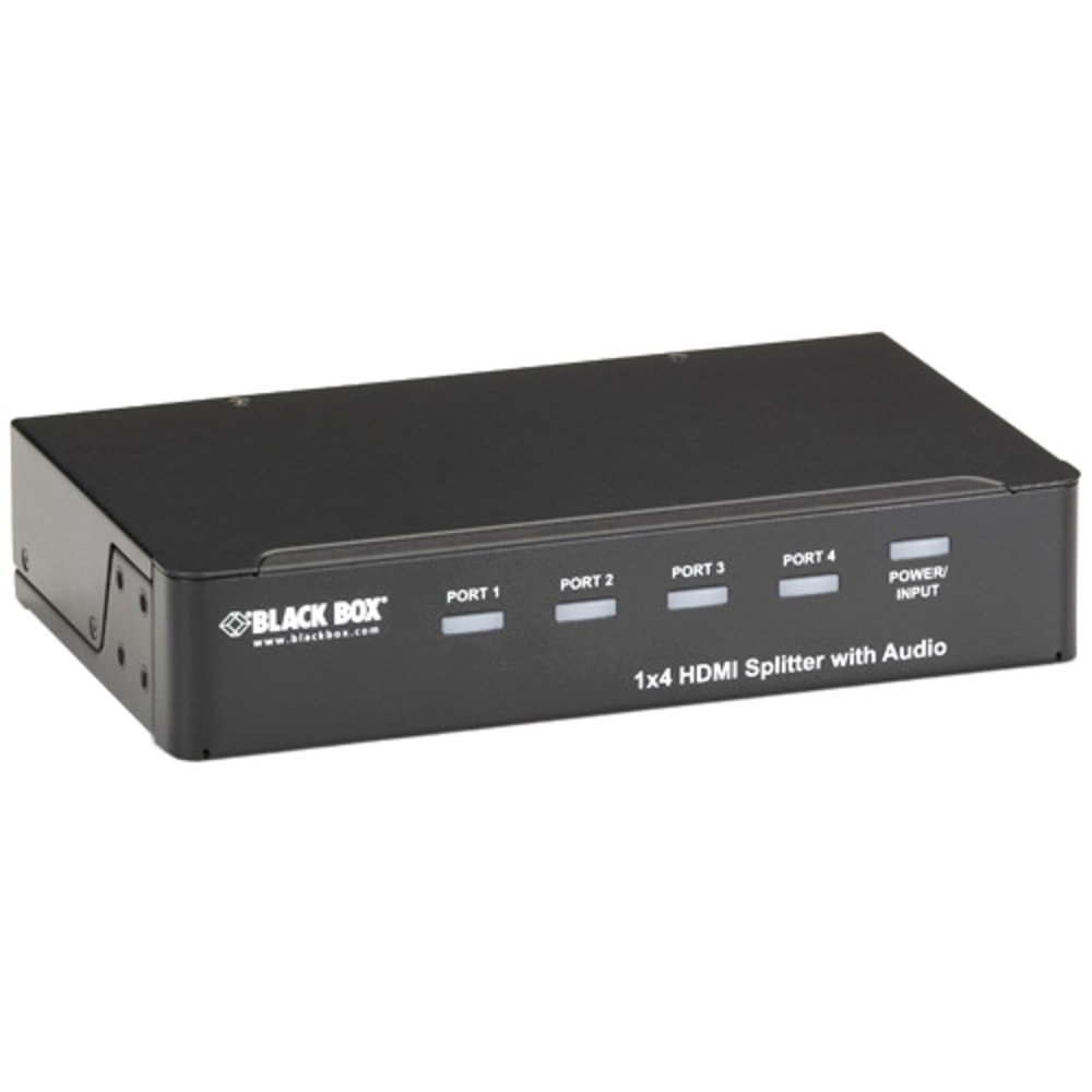 Black Box 1 x 4 HDMI Splitter with Audio - Audio Line In - Audio Line Out - 1 x HDMI In - 4 x HDMI Out MPN:AVSP-HDMI1X4