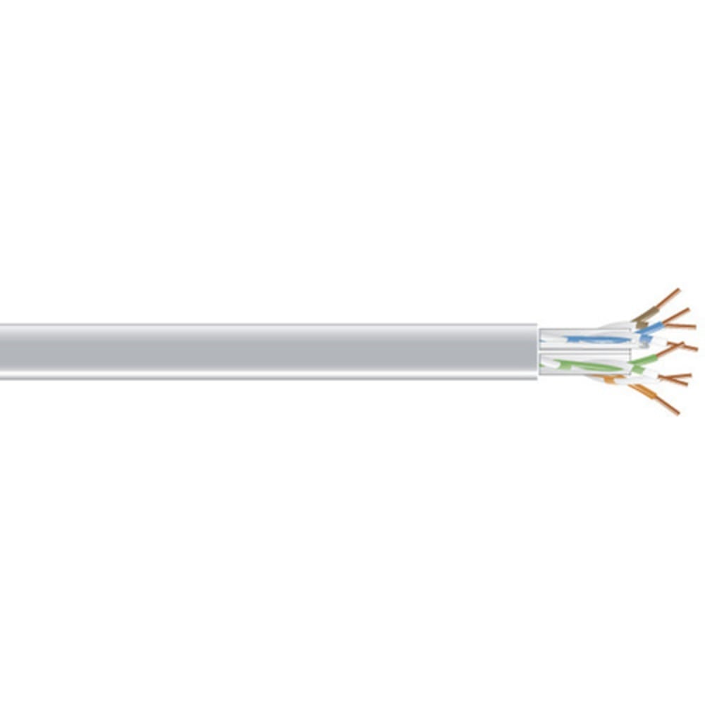 Black Box CAT5e 100-MHz Solid Bulk Cable - 1000 ft Category 5e Network Cable for Network Device - First End: Bare Wire - Second End: Bare Wire - CM - 24 AWG - Gray MPN:C5E-CM-SLD-GY