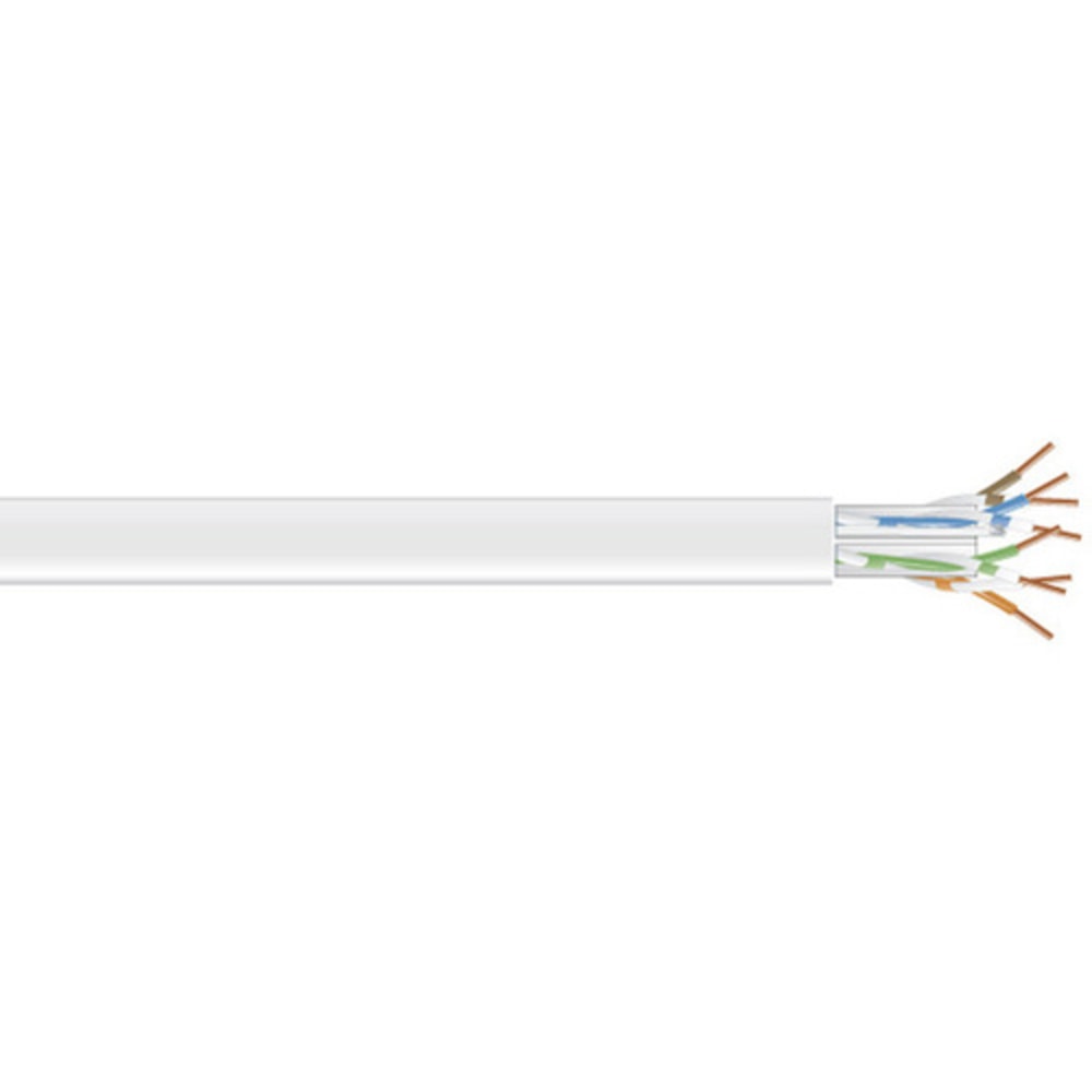 Black Box CAT5e 100-MHz Solid Bulk Cable - 1000 ft Category 5e Network Cable for Network Device - First End: Bare Wire - Second End: Bare Wire - CM - 24 AWG - White MPN:C5E-CM-SLD-WH