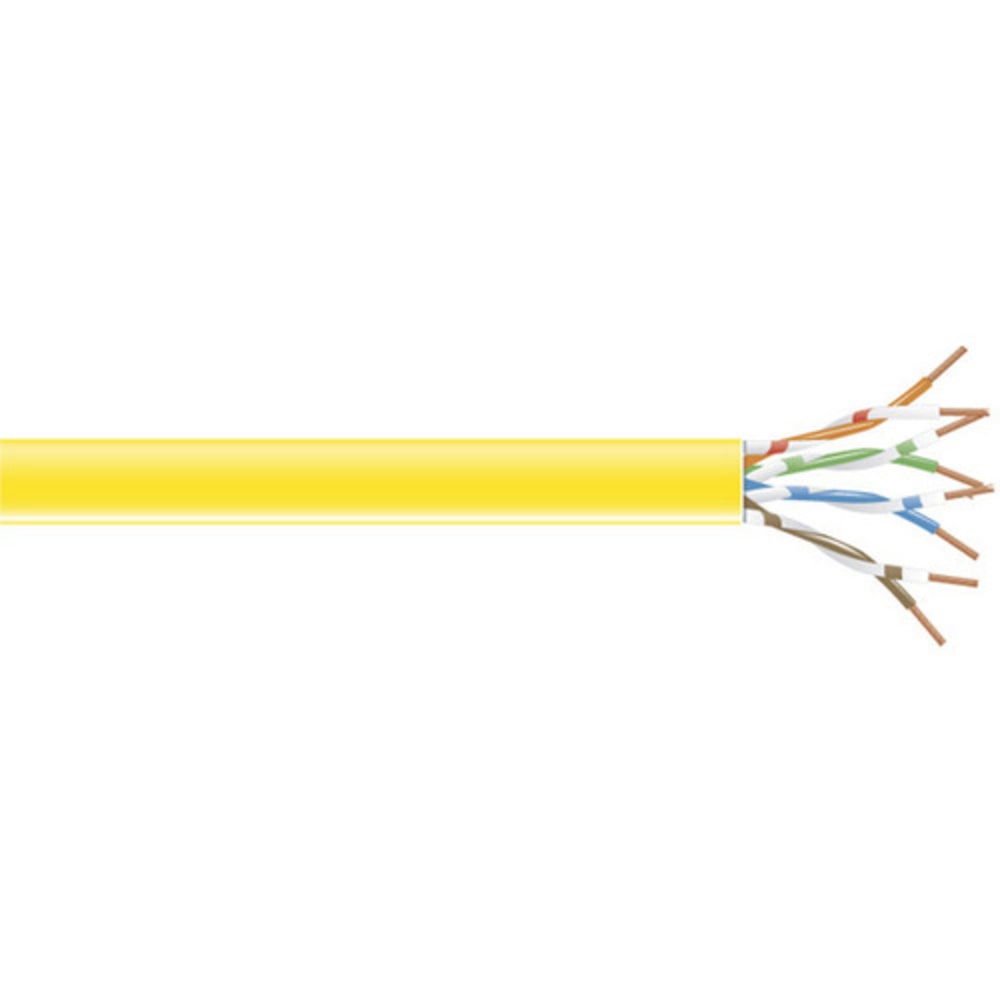 Black Box CAT6 250-MHz Solid Bulk Cable - 1000 ft Category 6 Network Cable for Network Device - First End: Bare Wire - Second End: Bare Wire - CM - 24 AWG - Yellow MPN:C6-CM-SLD-YL