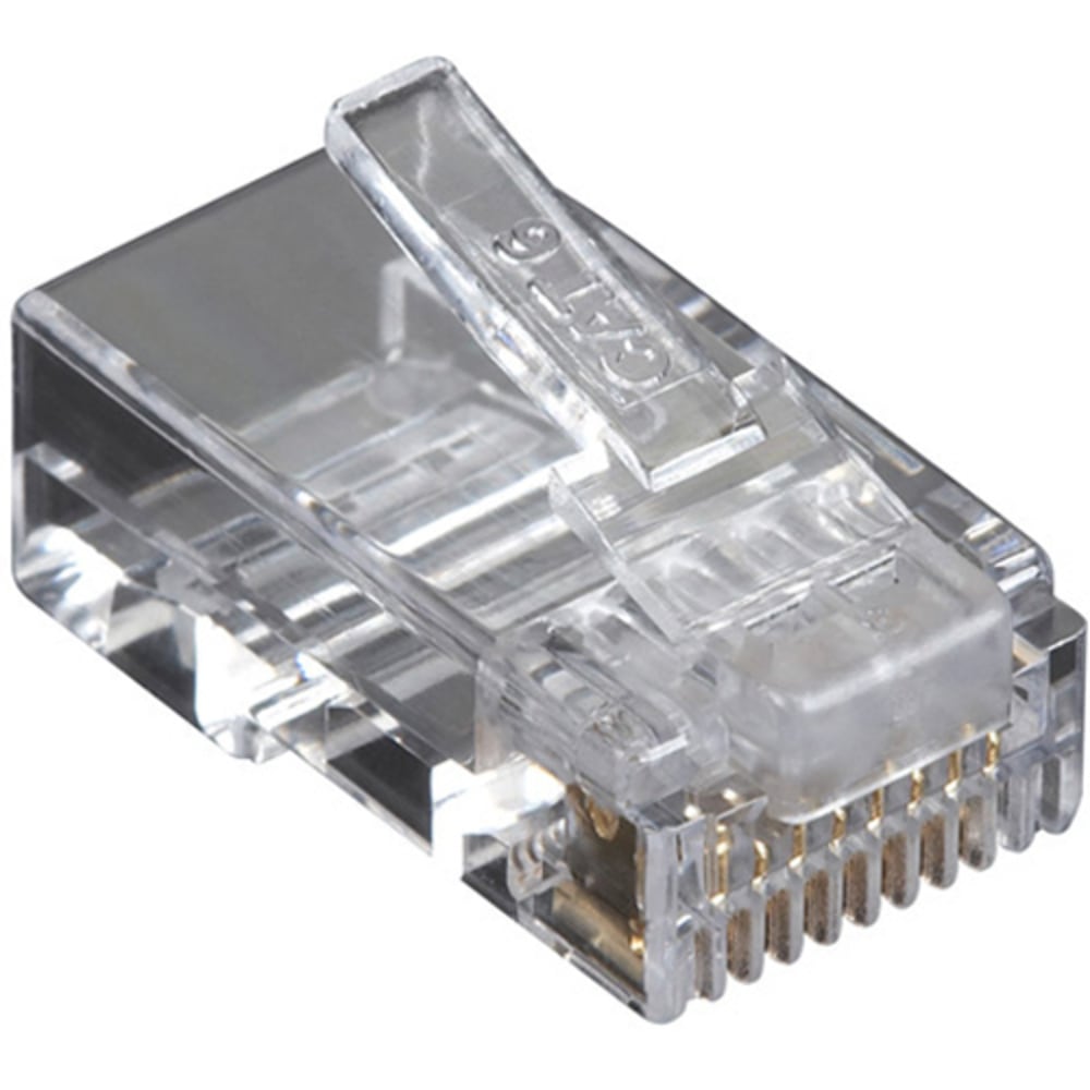 Black Box CAT6 Modular Plug - Network connector - RJ-45 (M) - unshielded - CAT 6 (pack of 50) (Min Order Qty 4) MPN:C6-MP-U-50PAK