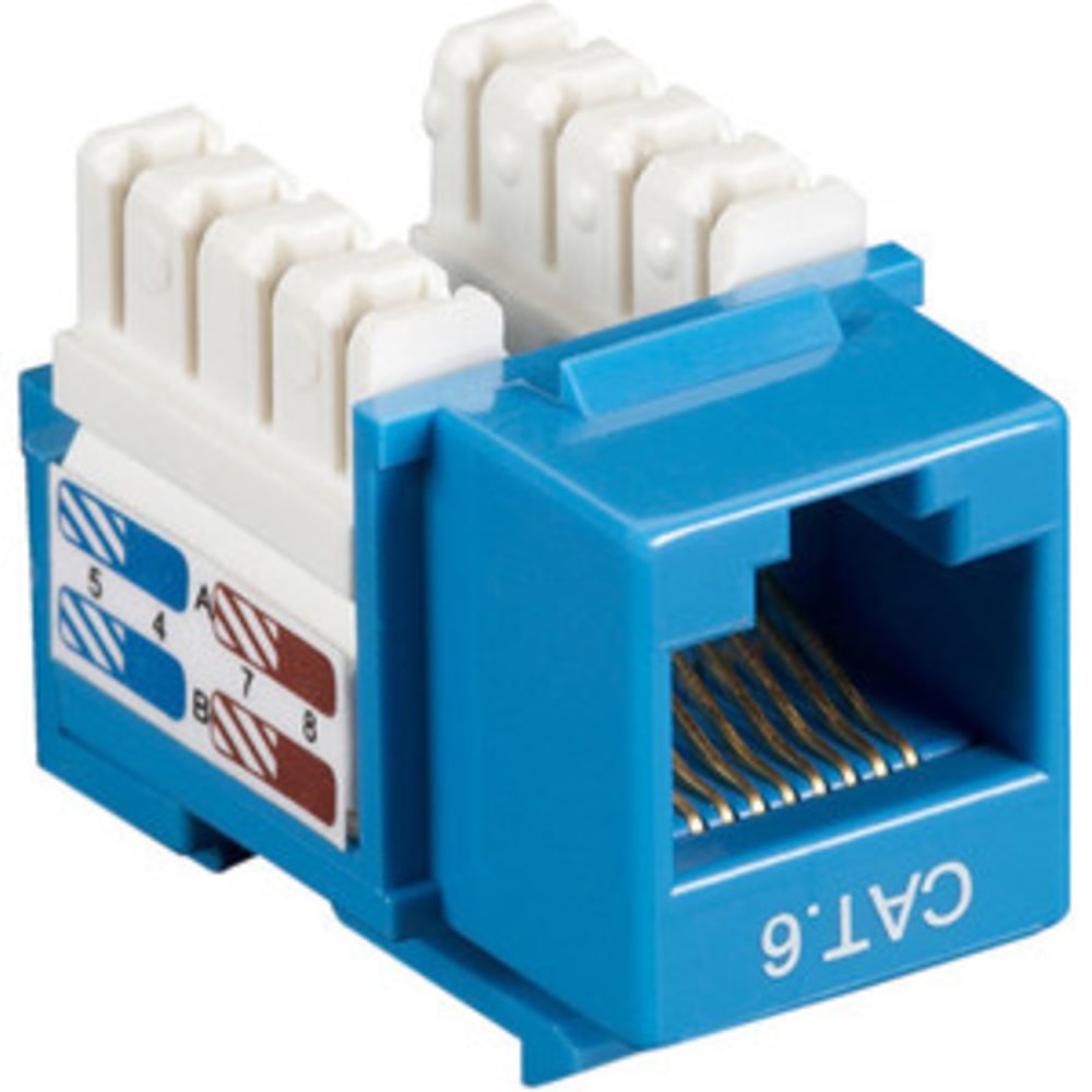 Black Box Value Line CAT6 - Modular insert - CAT 6 - RJ-45 - blue - for P/N: WPIV-1, WPIV-2, WPIV-3, WPIV-4, WPWH-1, WPWH-2, WPWH-3 (Min Order Qty 10) MPN:CAT6J-BL