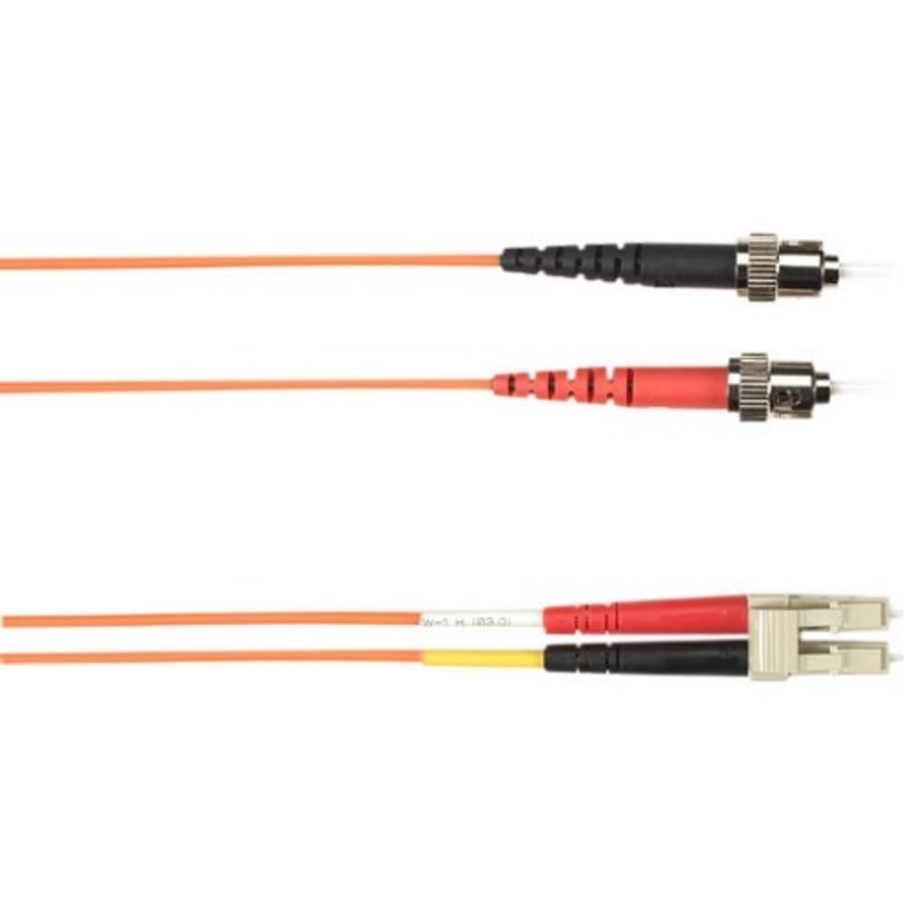 Black Box Fiber Optic Duplex Patch Network Cable - 6.50 ft Fiber Optic Network Cable for Network Device - First End: 2 x ST Network - Male - Second End: 2 x LC Network - Male - 1 Gbit/s - Patch Cable - OFNR - 62.5/125  m - Orange - TA (Min Order Qty 2) MP