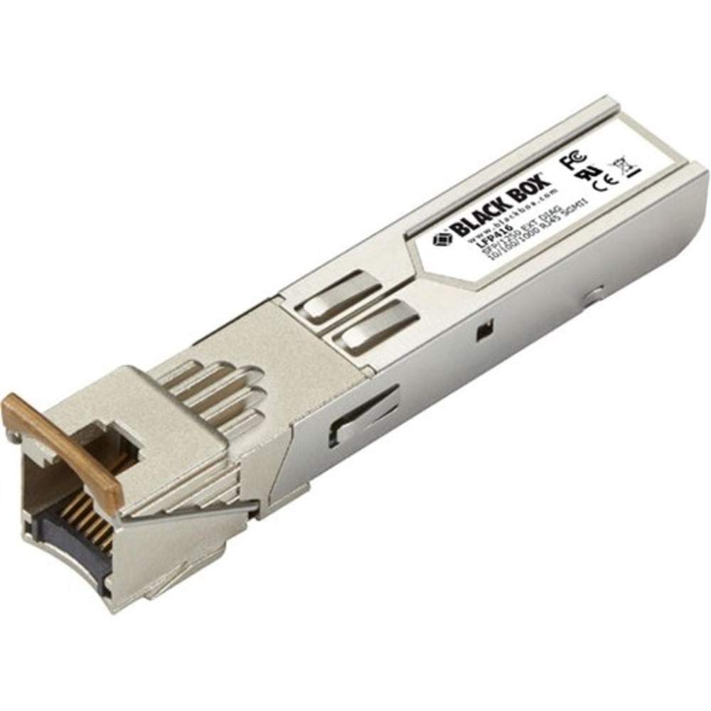 Black Box SFP (mini-GBIC) Module - For Data Networking - 1 x RJ-45 10/100/1000Base-T LAN - TAA Compliant MPN:LFP416