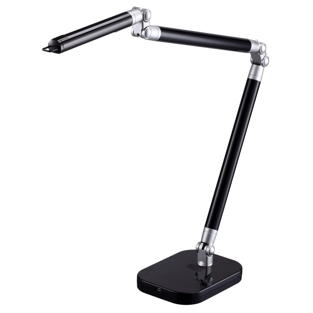 BLACK+DECKER PureOptics Summit Flex Ultra Reach LED Clamp-On Desk Lamp, Adjustable, 29 1/2inH, Black MPN:LED10ARC-BLK