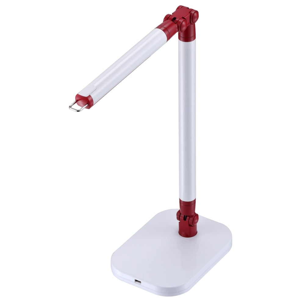 BLACK+DECKER PureOptics Exalt Bar LED Clamp-On Desk Lamp, Adjustable, 19inH, Red/White MPN:LED7BAR-WHTRED