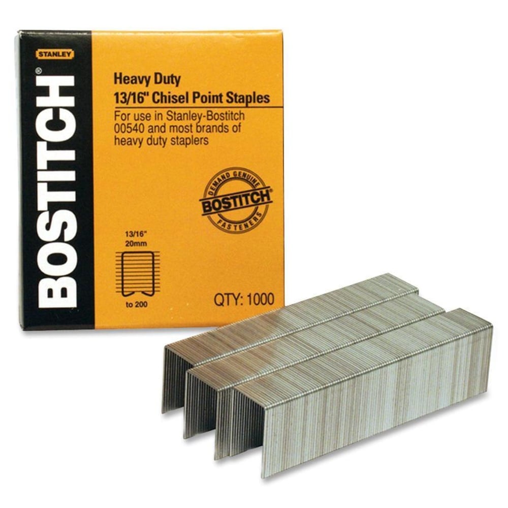 Bostitch Premium Heavy-Duty Staples, 13/16in Size, Half-Strip, Box Of 1,000 (Min Order Qty 7) MPN:SB35-13/16HC-1M