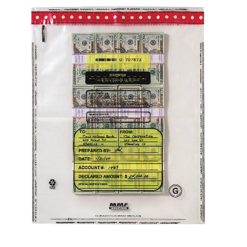 MMF Industries Tamper-Evident Bundle Bags, 20in x 20in, Clear, 8-Bundle Capacity MPN:2362006N20