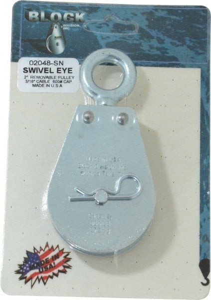 600 Lbs. Load Limit, Swivel Eye Snatch Block MPN:02048-SN-C