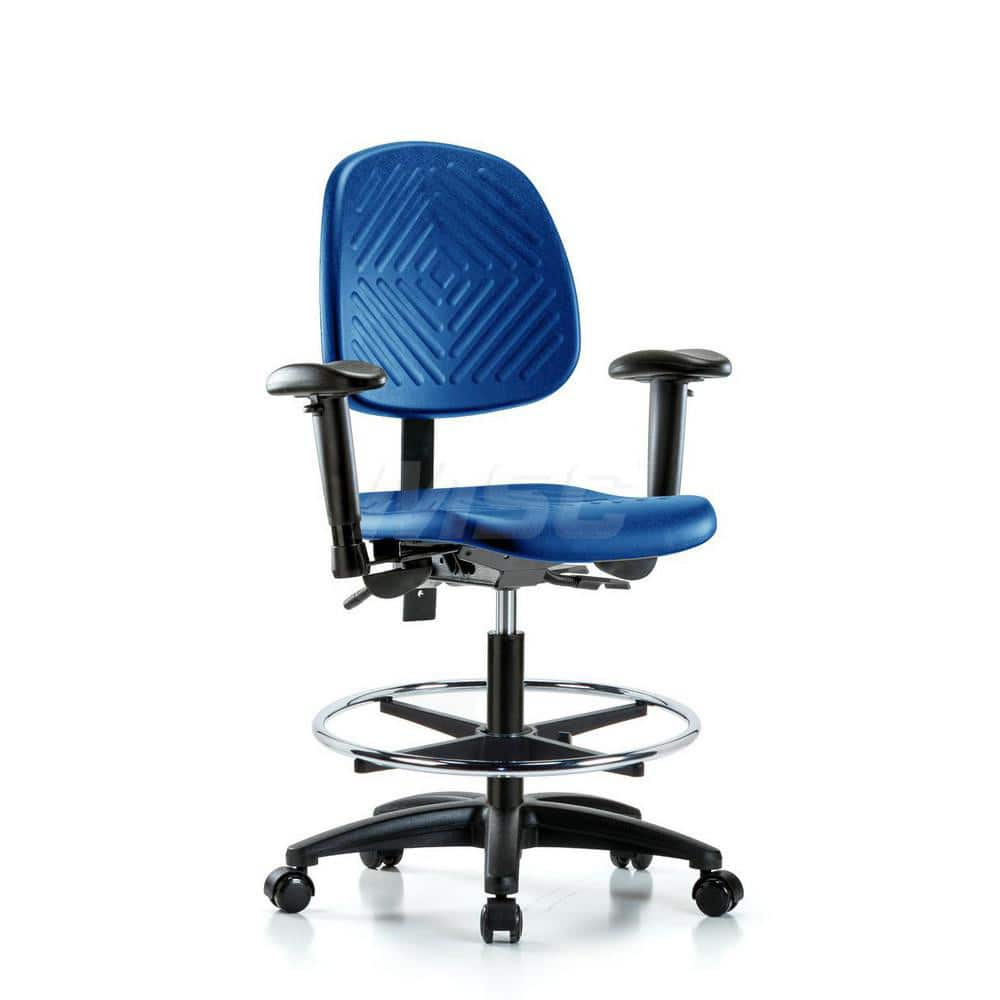 Task Chair: Polyurethane, Blue MPN:MSC44965