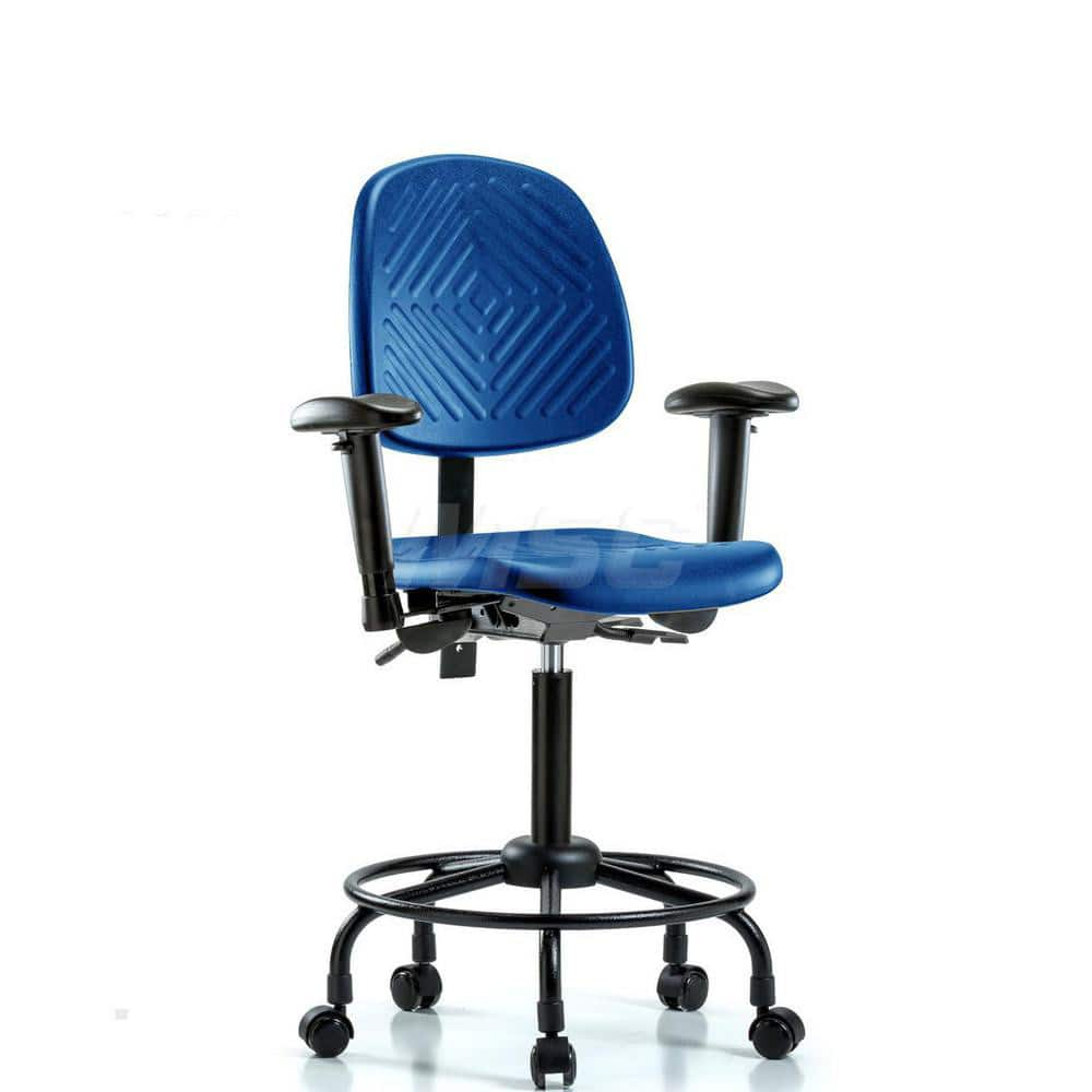 Task Chair: Polyurethane, Blue MPN:MSC45001