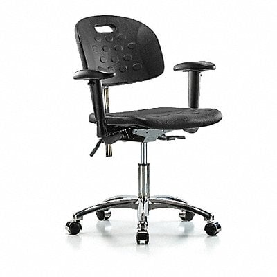 Poly CR Chair Desk Arms Casters Blk MPN:BR-CLR-HPDHCH-CR-T0-A1-CC-BLK