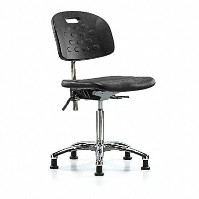 Poly CR Chair Med Glides Blk Poly MPN:BR-CLR-HPMBCH-CR-T0-A0-NF-RG-BLK