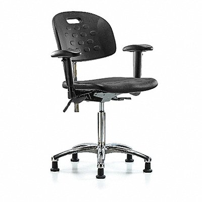 Poly CR Chair Med Arms Glides Blk MPN:BR-CLR-HPMBCH-CR-T0-A1-NF-RG-BLK