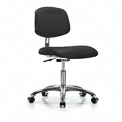 CR Vinyl Chair Chrome Desk Cast Blk MPN:BR-CLR-VDHCH-CR-CC-8540