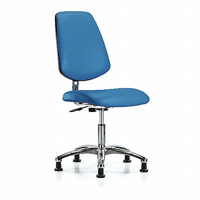 CR/ESD Chr Desk Med Back Glides Blue MPN:BR-ECR-VDHCH-MB-CR-EG-ESDBLU