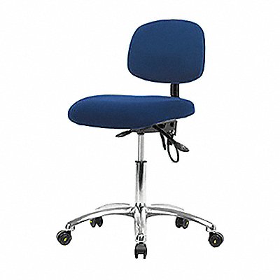 Fabric ESD Chair Desk Casters Blue MPN:BR-ESD-FDHCH-CR-T0-A0-EC-ESDBLU