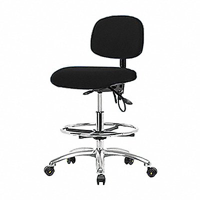 Fabric ESD Chair High FR Casters Blk MPN:BR-ESD-FHBCH-CR-T0-A0-CF-EC-ESDBLK