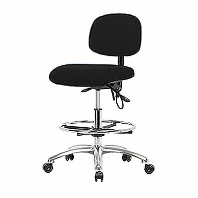 Fabric ESD Chair Med FR Casters Blk MPN:BR-ESD-FMBCH-CR-T0-A0-CF-EC-ESDBLK