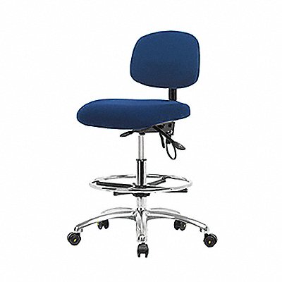 Fabric ESD Chair Med FR Casters Blue MPN:BR-ESD-FMBCH-CR-T0-A0-CF-EC-ESDBLU