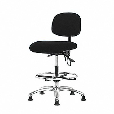 Fabric ESD Chair Med FR Glides Black MPN:BR-ESD-FMBCH-CR-T0-A0-CF-EG-ESDBLK