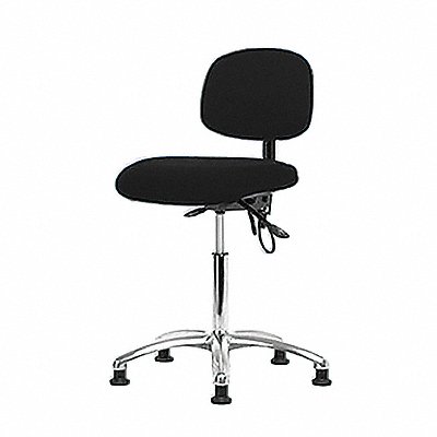 Fabric ESD Chair Med Glides Black MPN:BR-ESD-FMBCH-CR-T0-A0-NF-EG-ESDBLK