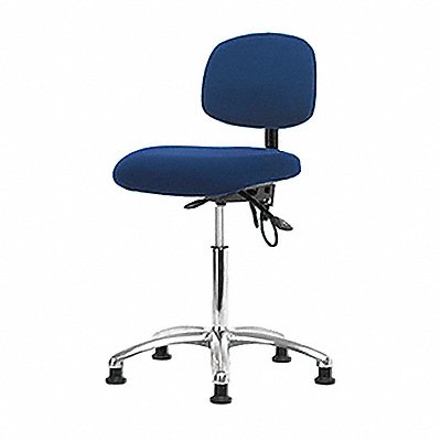 Fabric ESD Chair Med Glides Blue MPN:BR-ESD-FMBCH-CR-T0-A0-NF-EG-ESDBLU